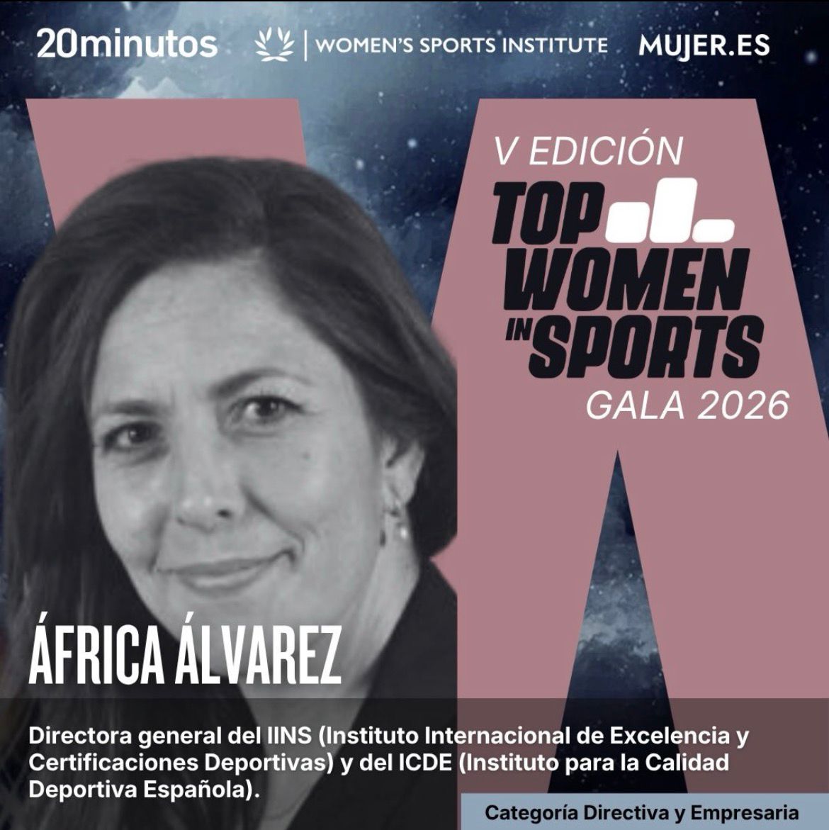 África Álvarez vuelve a ser reconocida como mujer influyente en el deporte español